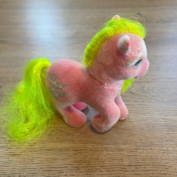 VINTAGE 1980's MY LITTLE PONY G1 SHADY SO SOFT PONY FLOCKED - Picture 3 of 4